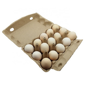 Egg shaped  recycled paper pulp 15 cell egg packing box