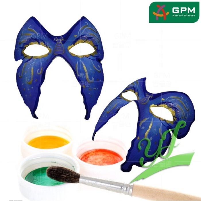 Wall Masks for Wholesales Multifunctional Ceramic Paper Pulp DIY Party Masks for Children Halloween White 245*190*80 Mm CN;GUA