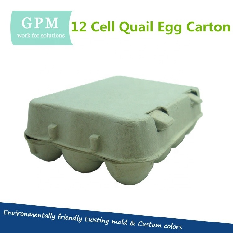 Hot Sale 12 egg Paper Quail Eggs Packing Tray Box Cartons GPM