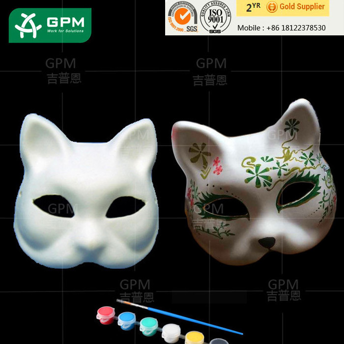 Eye Mask Lady Mask Transparent with Papers Venetian Design Masquerade Party Paper Pulp DIY Party Masks for Children Halloween