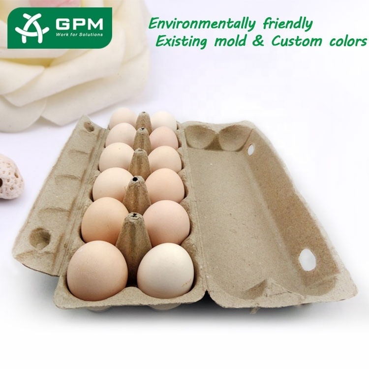 Eggs Box Tray Chicken 12 Holes Pulp Mould Mold Duck Manufacture Pink 6 Pack Cartoon 10 Cell 18 12Holes Paper Packing Egg Carton