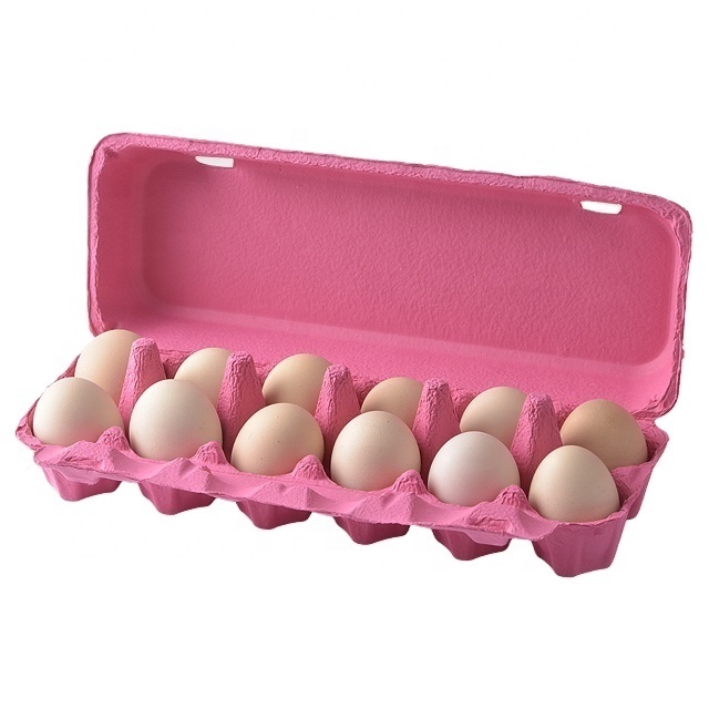 Eggs Box Tray Chicken 12 Holes Pulp Mould Mold Duck Manufacture Pink 6 Pack Cartoon 10 Cell 18 12Holes Paper Packing Egg Carton