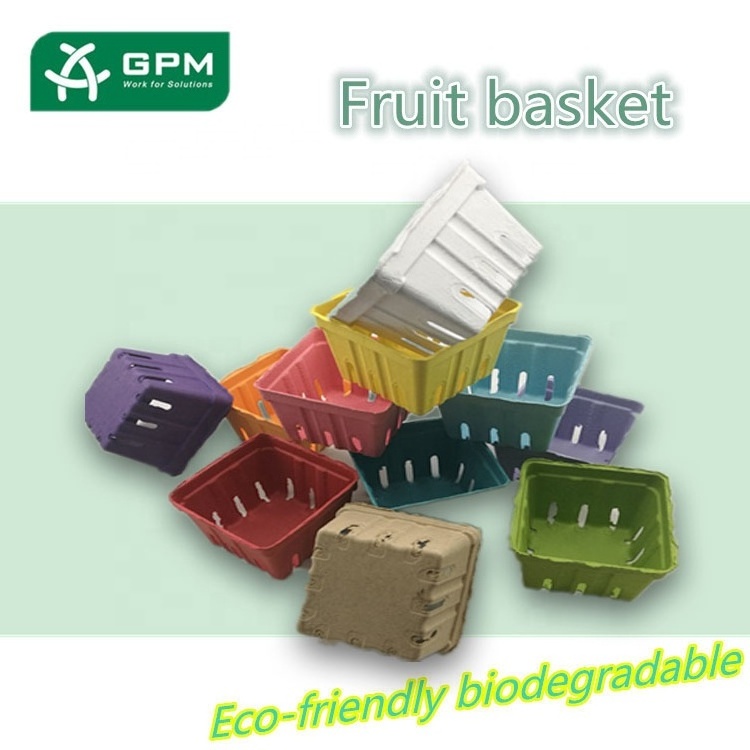 Blueberry Berry Box Fruit Container Strawberry Cherry Biodegradable Packaging Containers Packing Clam Shell Basket Eco 1 Punnet