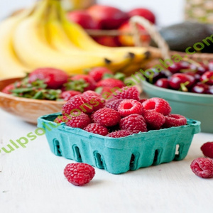 Blueberry Berry Box Fruit Container Strawberry Cherry Biodegradable Packaging Containers Packing Clam Shell Basket Eco 1 Punnet