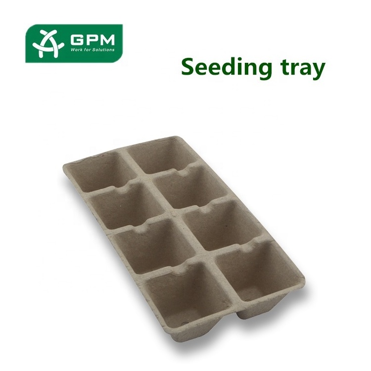 Factory Price Corrugate Biodegradable Pulp Paper Seedlings Trays Wholesale Nursery Trays & Lids Not Coated 260*60mm Customizable