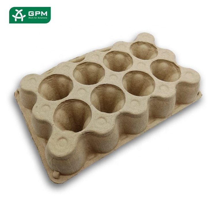 Egg shaped  recycled paper pulp 15 cell egg packing box