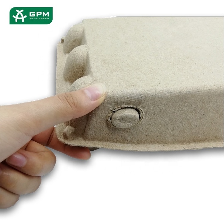 Egg shaped  recycled paper pulp 15 cell egg packing box