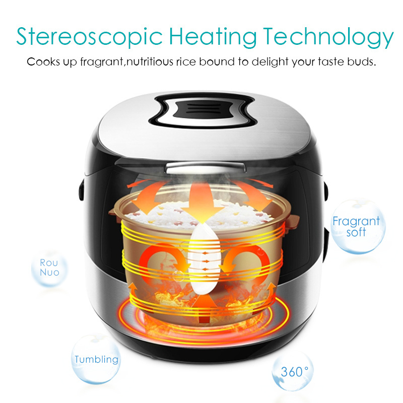 PULUNDI OEM Hotel 5L Stainless Steel 3D keep warm Cooking time and temperatureadjusted by yourself Slow cooker Rice Cooker