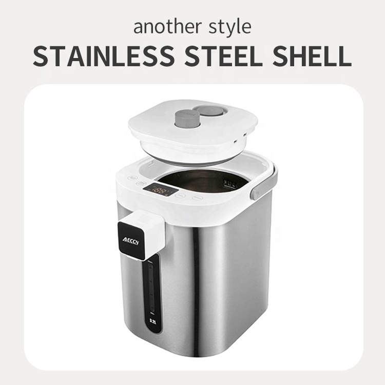 factory new model 2023 lcd display boiling stainless steel luxury hot pump vacuum flask tea coffee air pot electric thermos pot