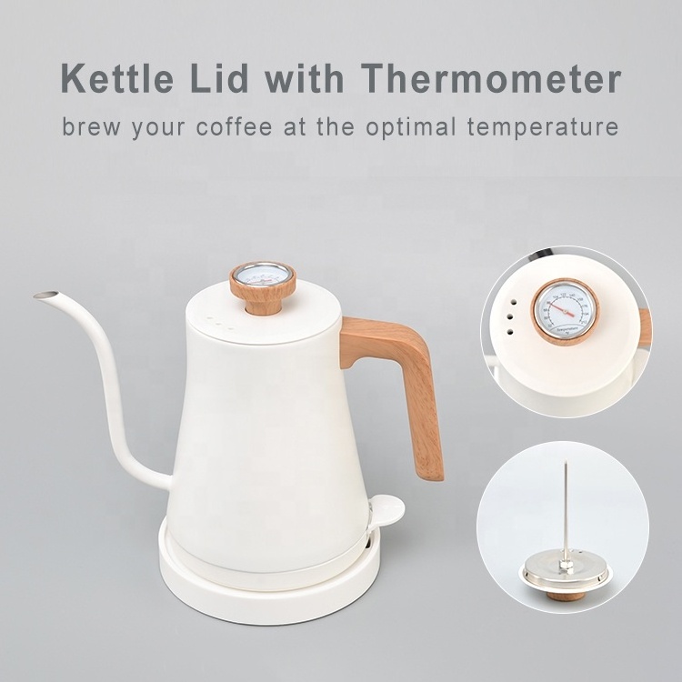 electric drip kettle coffee pot white ramben electric pour over coffee kettle with thermometer