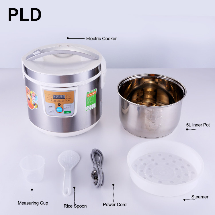 PLD wholesale Restaurant 860W 5L 24 hour smart booking 12 kinds of cooking function selection home Appliances Multi Cooker