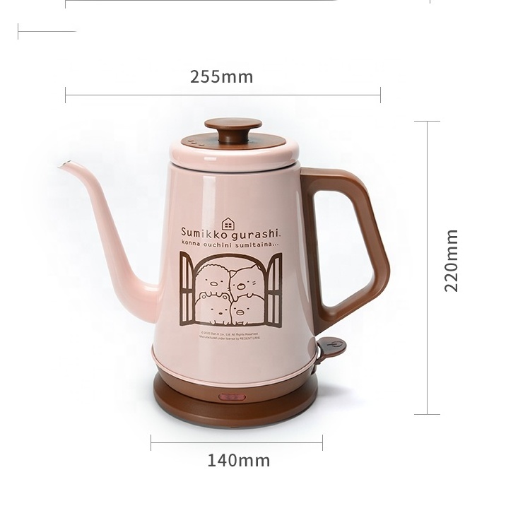 Pour Over Coffee Electric Kettle 1L Drip Dry Protection Stainless Steel Japanese Electric Gooseneck Kettle Tea And Coffee