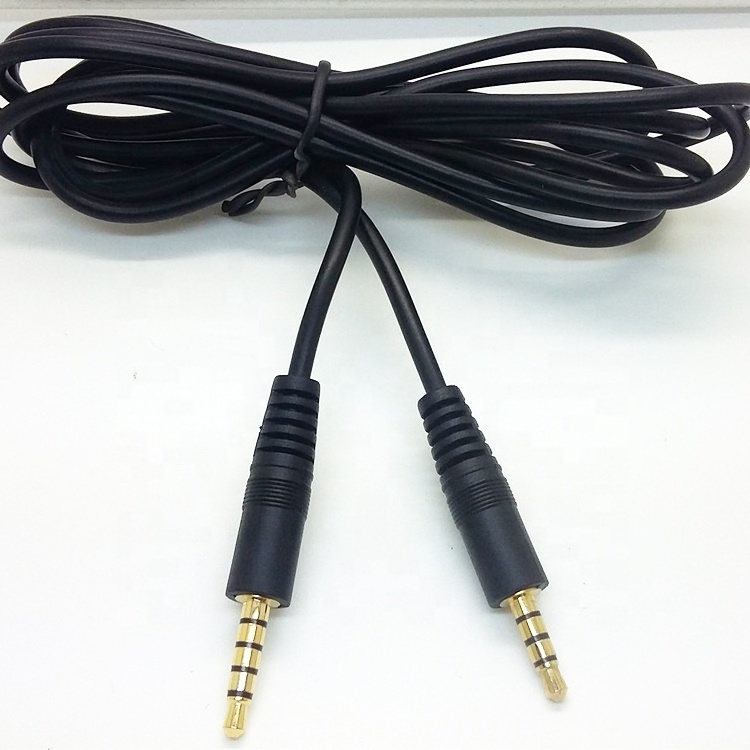 3.5mm audio aux TRRS cable 5 poles to 4 poles gold plated male to male cord 1.8 meter 6ft