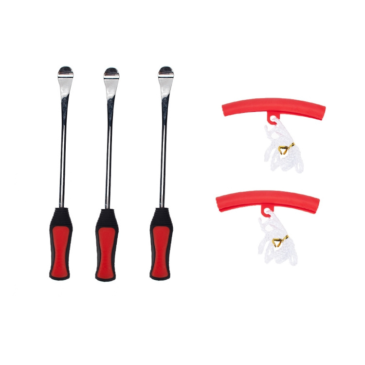 factory price 5 in 1 Car Motorcycle Tire Repair Tool Spoon Spoons Lever  Changing Tools with Red Tyre Protector accessories