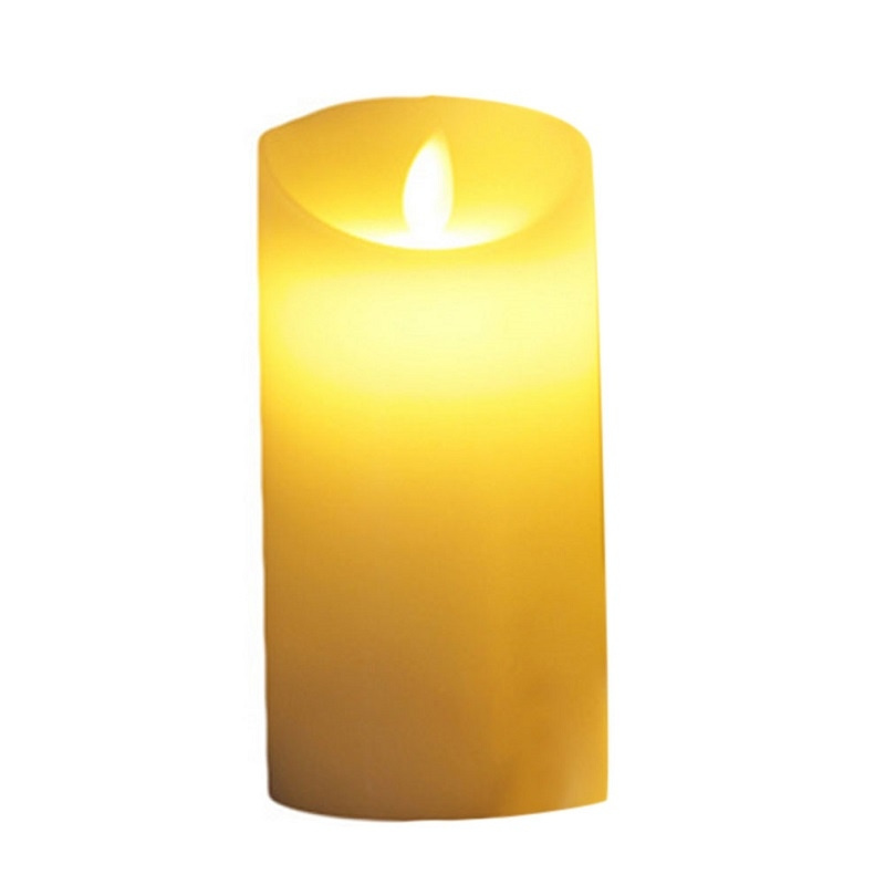 Dropshipping Flameless Candles Battery Operated 10cm 15cm 20cm  Real Wax Pillar Flickering LED Candle