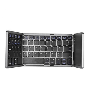 Wholesale Folding Keyboard with Touchpad Slim Mini Ultra Thin Wireless  Keyboard Triple Foldable Keyboard