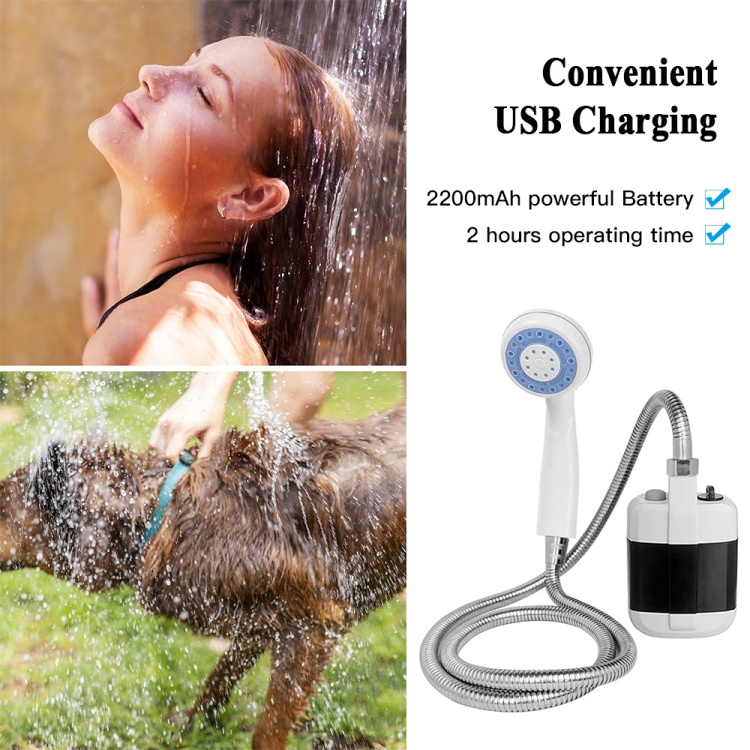 2024 Hot Other Bathroom Supplies KE-801 Outdoor Electric Shower Camping Rechargeable Portable Shower Head Bath Accessories