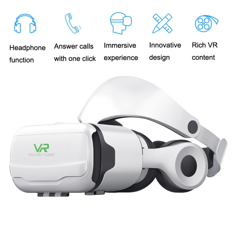 Best Price VR SHINECON G02EF+B03 Handle Mobile Phone 3D Virtual Reality VR Game Helmet Glasses With Headset