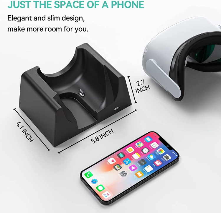 VR Headset For Oculus Quest 2 VR Charging Stand VR Accessories Host Storage Bracket Charging Stand