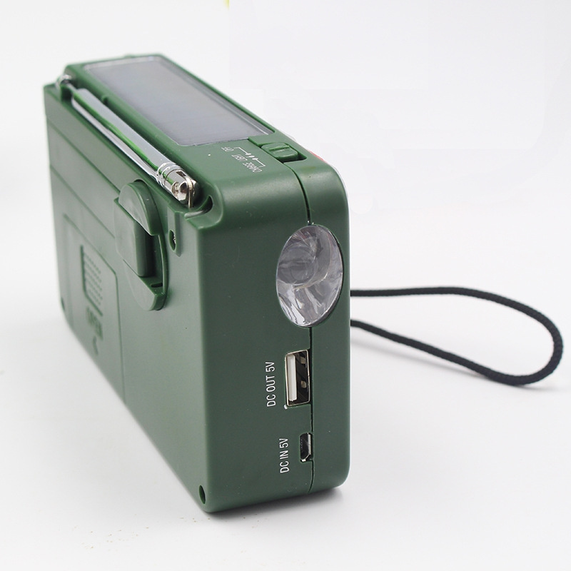 Factory Hot Sale Emergency Solar Hand Crank AM/FM Digital Weather Radio Portable Radio