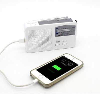 Factory Hot Sale Emergency Solar Hand Crank AM/FM Digital Weather Radio Portable Radio