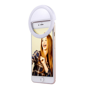 Hot selling  2 PCS Mobile Phone Fill Light Camera Photo LED Selfie Light Ring Charging Selfie Beauty Light