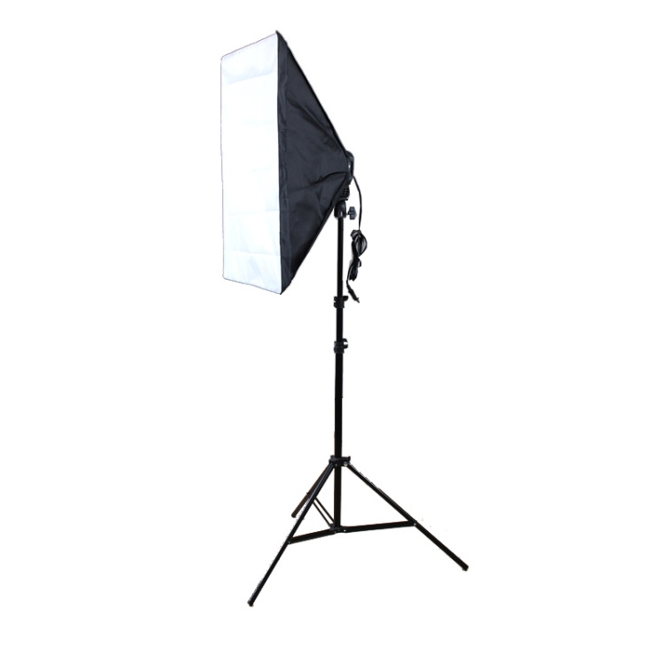 Photo Studio Softbox Kit Four Socket Lamp Holder + 50 X 70cm Flash Lighting Softbox +2m Light Stand photography fill light