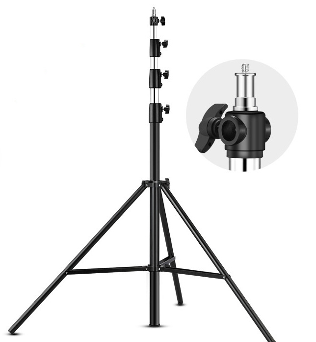 4M Heavy Duty Photography Steel Tripod Light Stand Lighting Stands with Buffer Spring for Video Studio Flash Light Umbrella