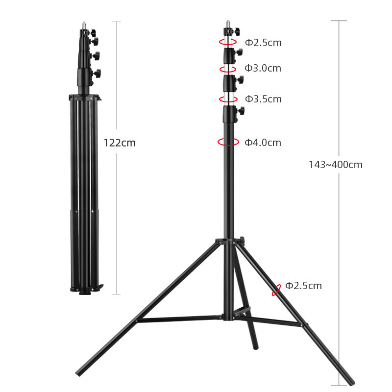 4M Heavy Duty Photography Steel Tripod Light Stand Lighting Stands with Buffer Spring for Video Studio Flash Light Umbrella