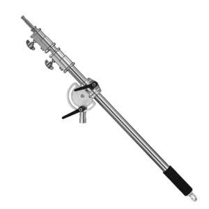 Stainless Steel Heavy Duty Boom Arm for Light Stand 110-250cm Telescopic C Stand Cross Bar Holder for Studio Flash Strobe