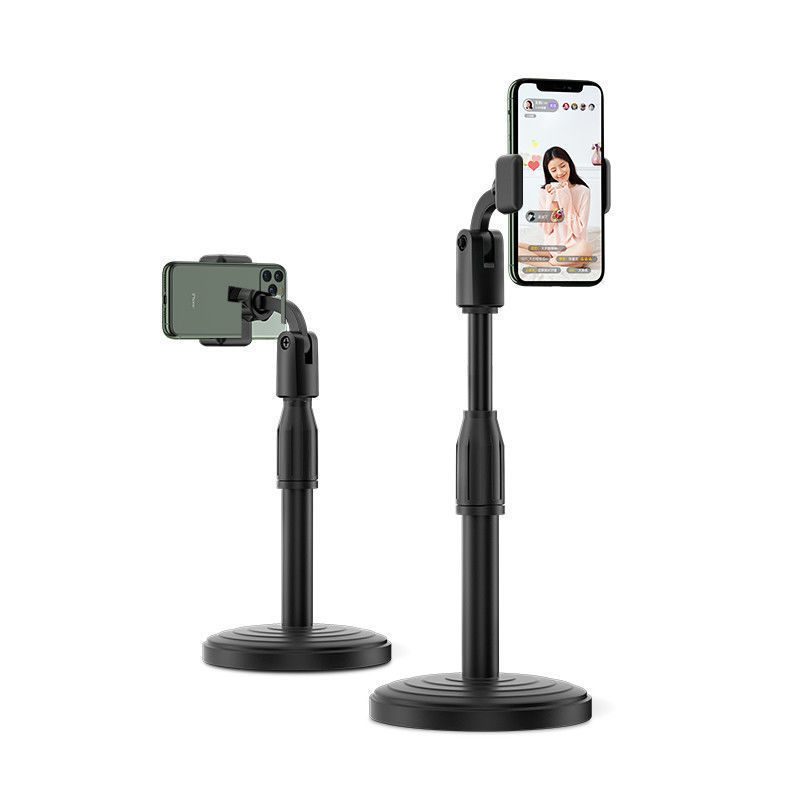 Hot New Releases Phone Stand Holder Round Base Desktop Holder Mount with Phone Clamp