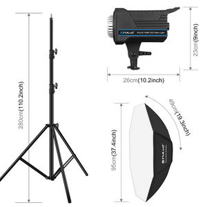 Original Factory PULUZ 150W 3200K-5600K Photo Studio Strobe Flash Light Kit with Softbox Reflector Studio Equipment