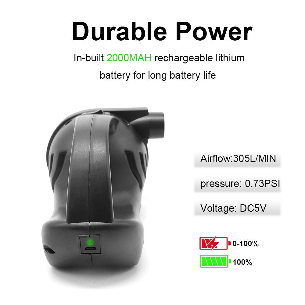 DC 12V Mini Hand Held Pump Rechargeable Electric Air Pump for Outdoor and Camping inflatables