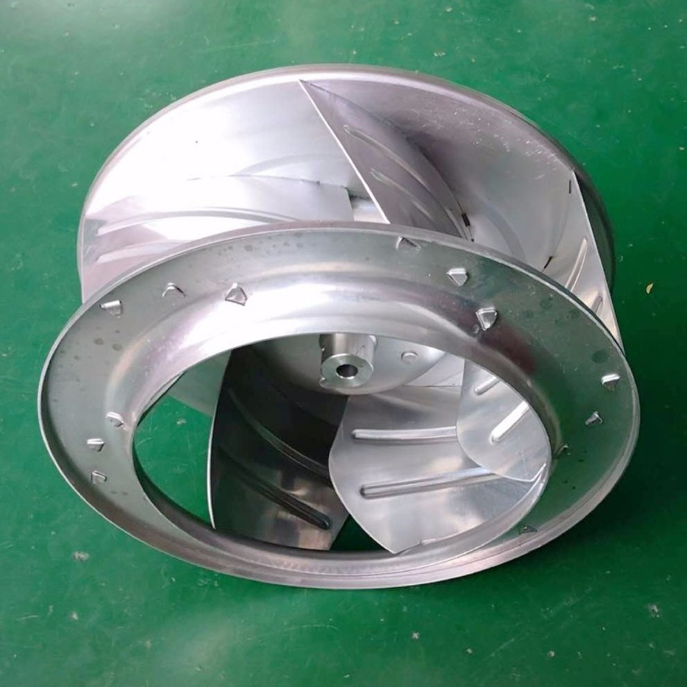 ventilation aluminum Impeller Backward Curved Centrifugal fan blower customize fan wheel factory direct sale