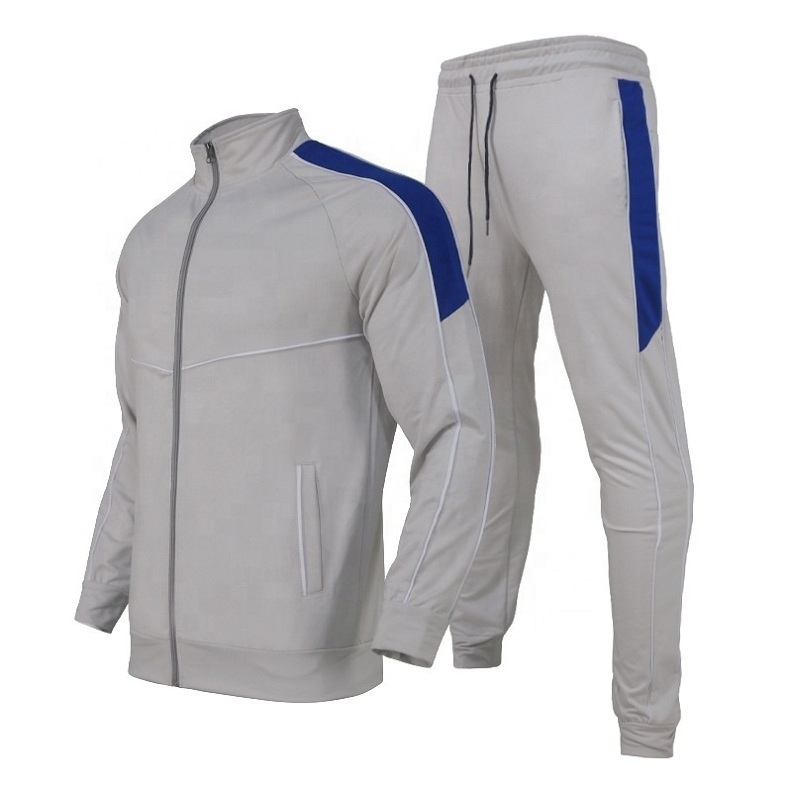 2 piece outfit soccer track suit for men private label custom mens blank sweat suits with logo