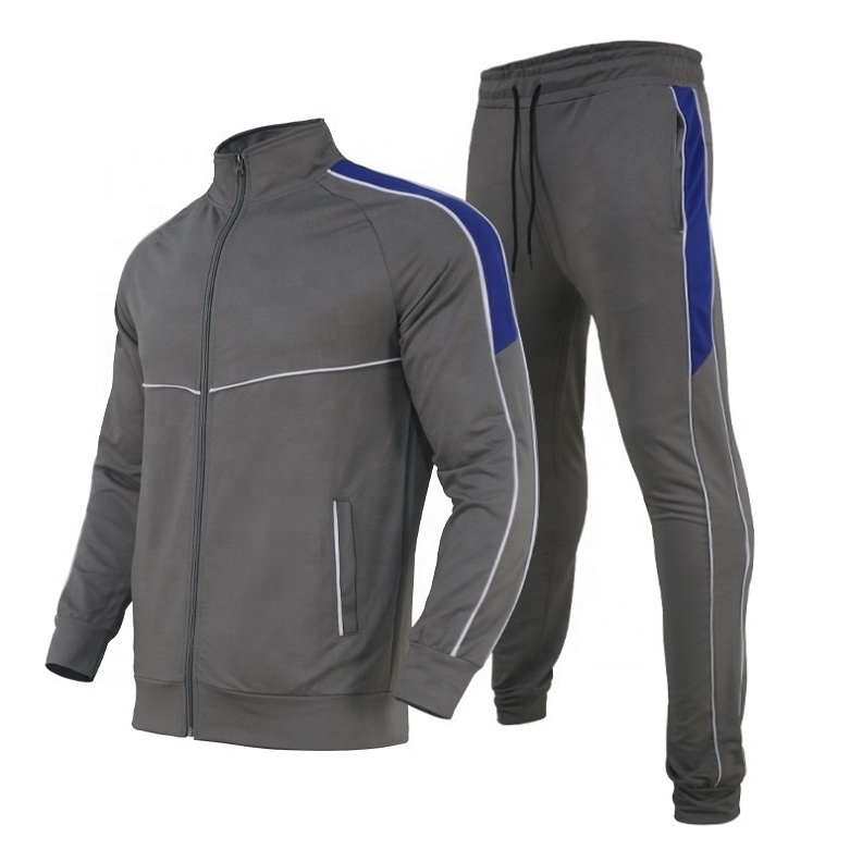 2 piece outfit soccer track suit for men private label custom mens blank sweat suits with logo