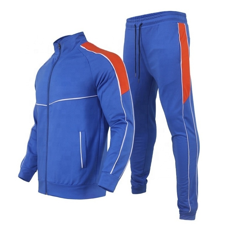 2 piece outfit soccer track suit for men private label custom mens blank sweat suits with logo