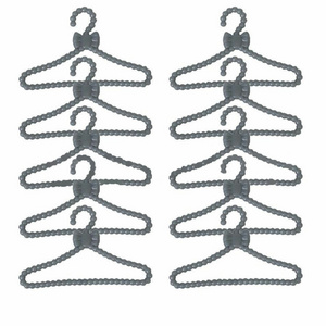 10pcs Doll House Mini Plastic Clothes Rack Coat Hanger for Doll Clothes Accessories