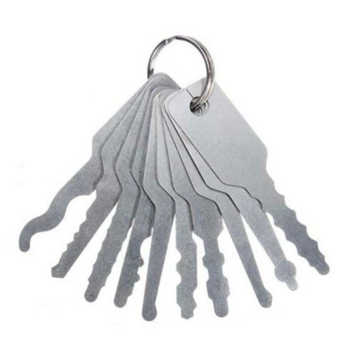 10Pcs New Stainless Jiggler Keys Dual Sided Car Unlocking Lock Pick Locksmith Opening Repair Kits Tool