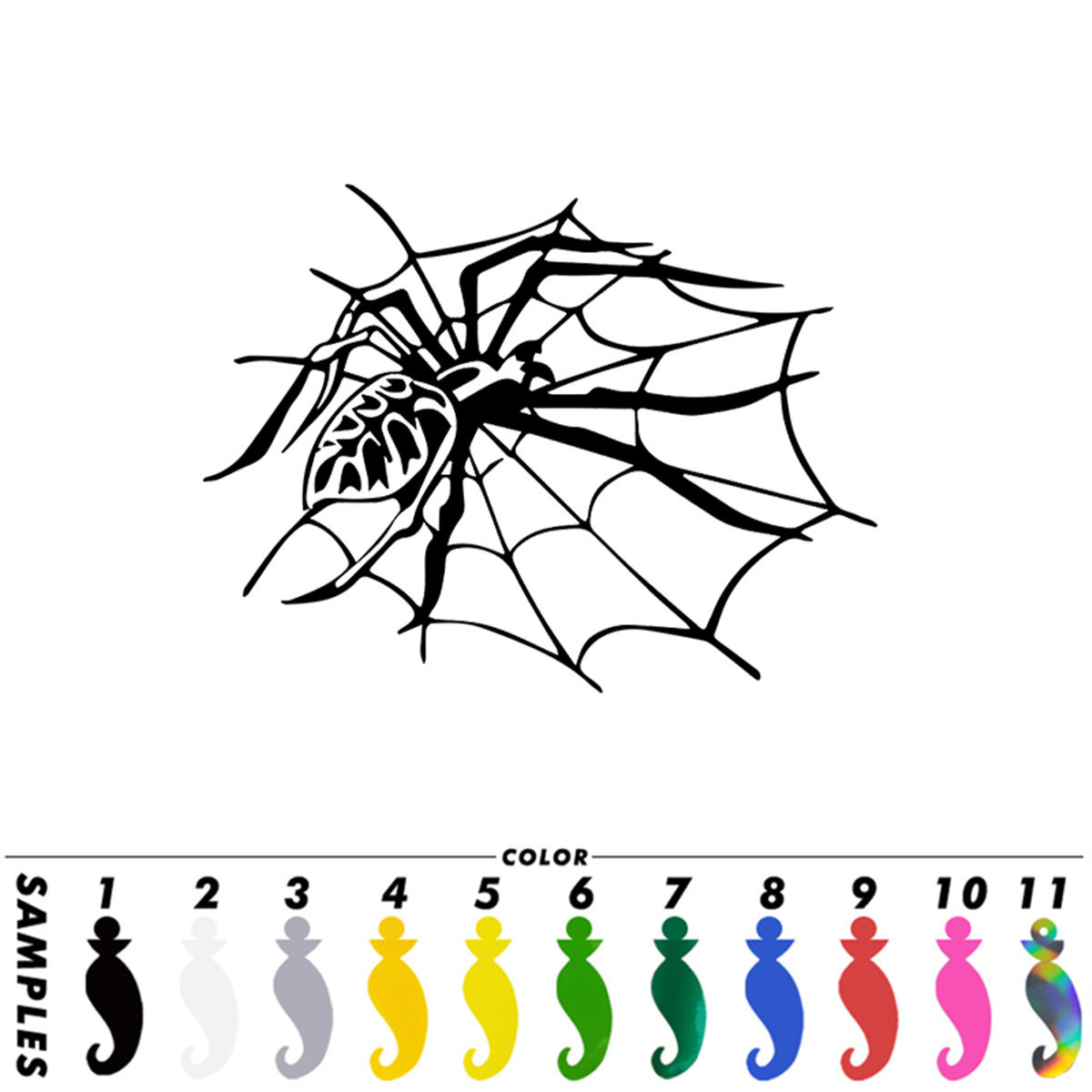 Spider Web Halloween Decal Car Truck Window Bumper Motorbike Wall Laser Sticker Gift Die Cut Decals Laptop Window Glass