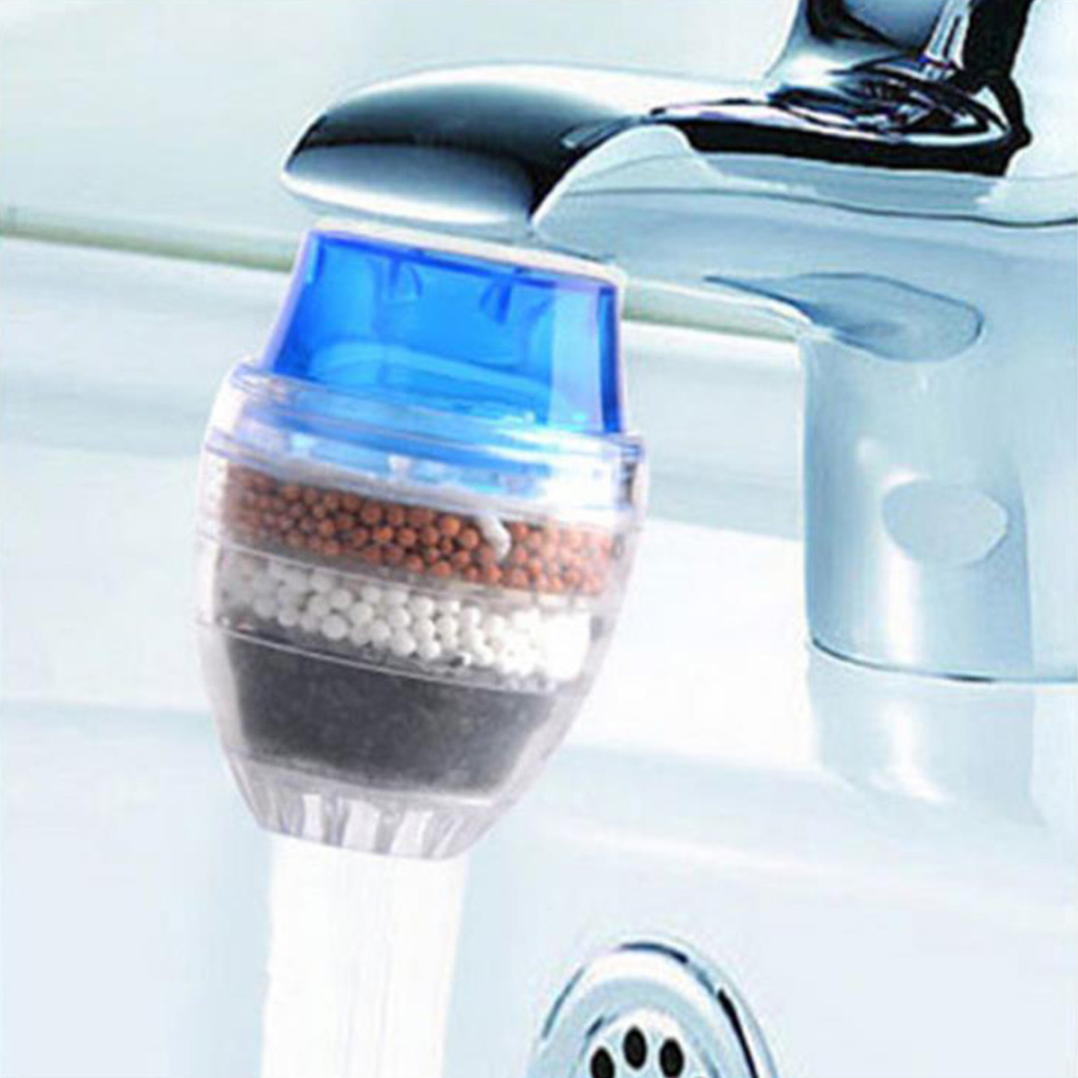 Home Kitchen Sink Water Clean Faucet Tap Water Filter Activated Carbon Filtration Purifier