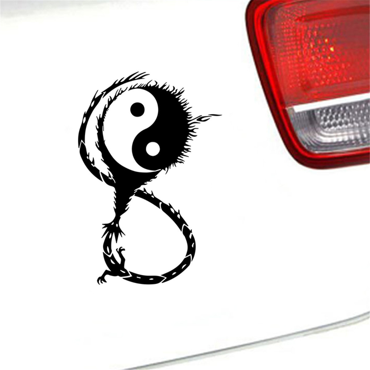 Yin Yang Taiji Dragon Vinyl Art Decal Car Truck Auto Bumper Door Wall Laser Sticker Gift Die Cut Decals Laptop Window Glass