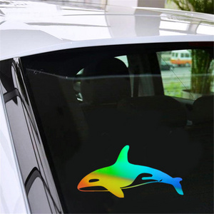 Whale Fish Funny Ocean Sea Animal Sticker Car Window Door Bumper Vinyl Decal Vinyl Sticker Gift Die Cut Decal Latop window Glass