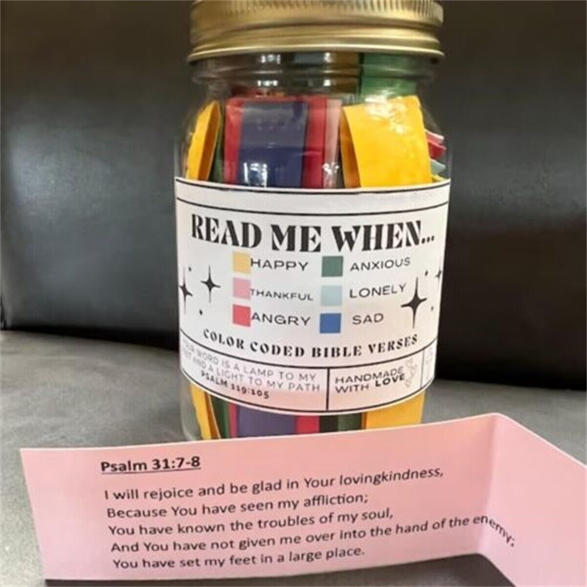 Bible Verses Plastic Jar For Emotions And Feelings Scripture Prayer Cards Encouragement Gift