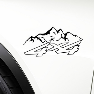 Mountain Off Road Laser Sticker Car Truck Bumper Window Wall Art Vinyl Decal Gift Die Cut Decals Laptop Window Glass