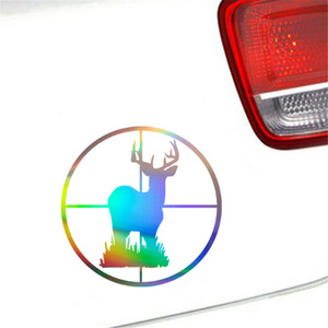 Shooting Deer Target Hunting Decal Car Window Wall Door Bumper Vinyl Sticker Gift Die Cut Decals Laptop window Glass