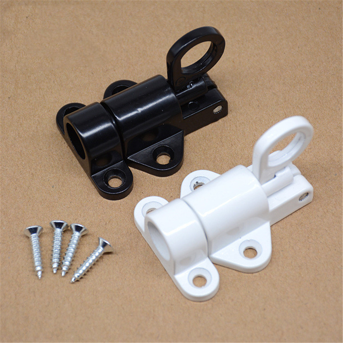 Door Latch Aluminium Alloy Sprung Attic Loft Ceiling Hatch Window Security Pull Ring Spring Lock Catch New