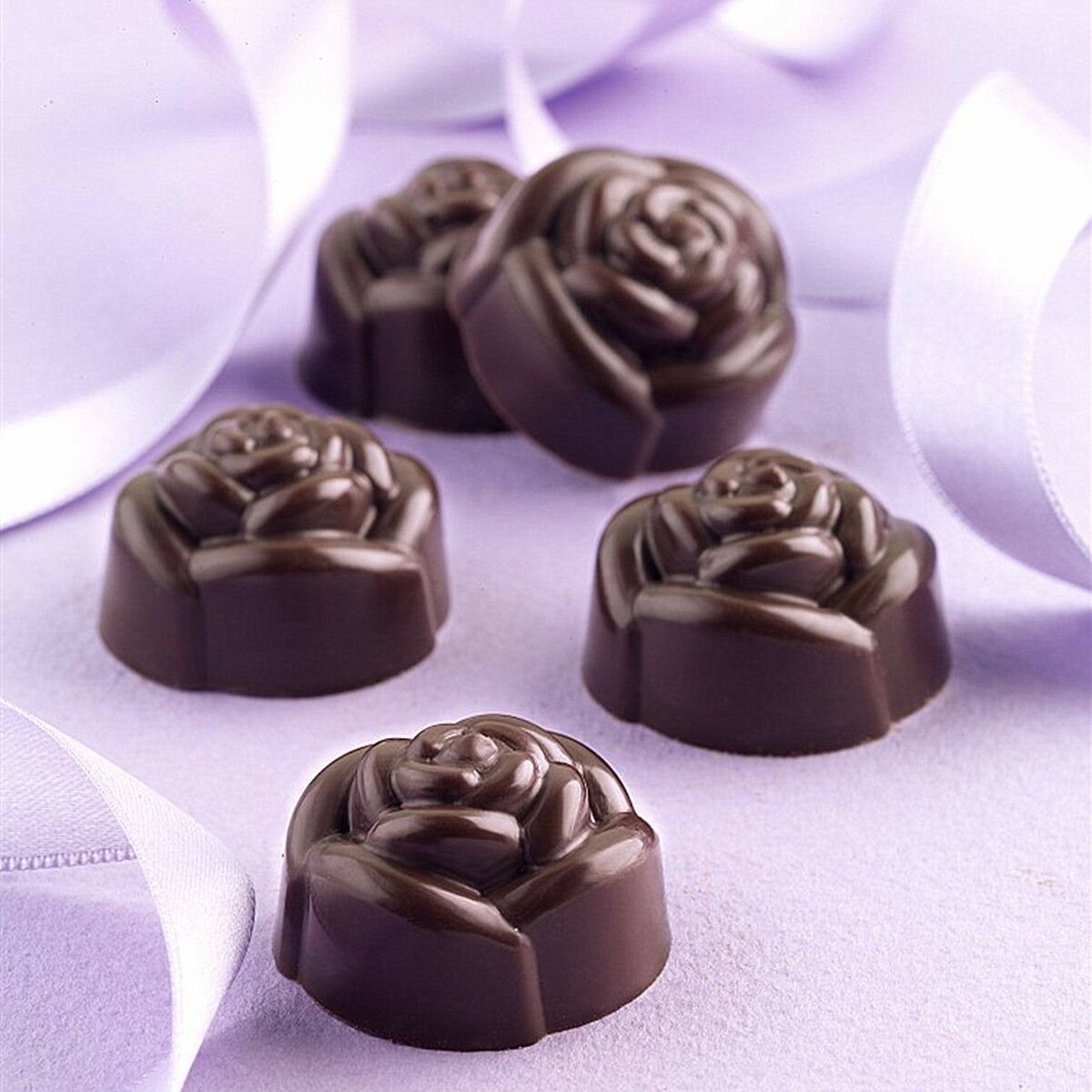 15 Cavity Silicone Flower Rose Chocolate Mousse Cake Candle Soap Mold Baking Ice Tray DIY  Mould