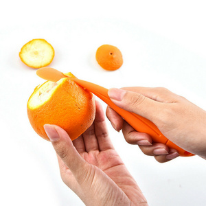 Easy Manual Orange Citrus Peeler Plastic Cutter Fruit Peel Kitchen Accessories Safe Cooking Tool