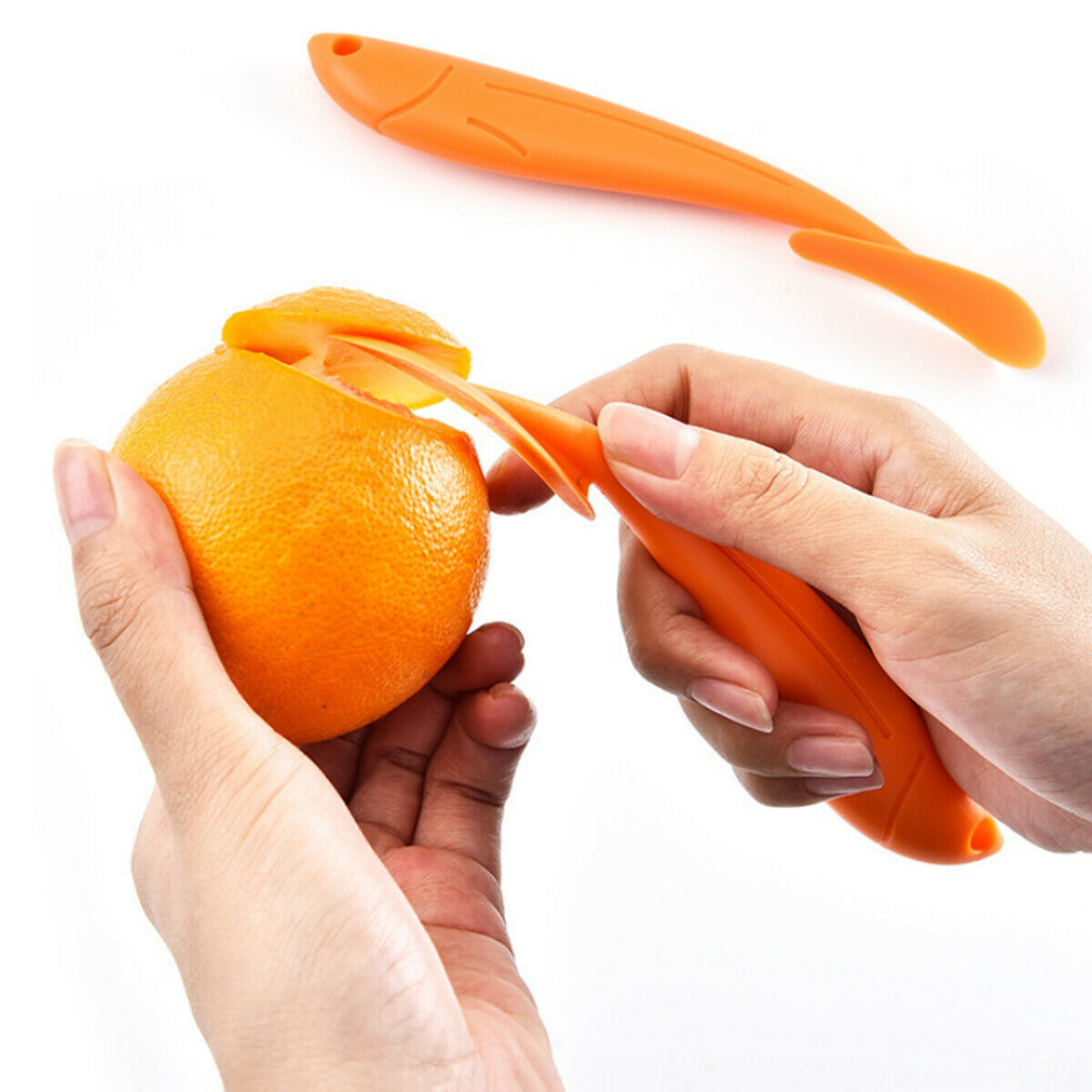 Easy Manual Orange Citrus Peeler Plastic Cutter Fruit Peel Kitchen Accessories Safe Cooking Tool